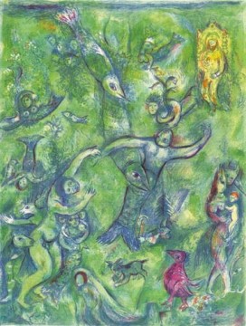 Abdullah entdeckte vor sich den Zeitgenossen Marc Chagall Ölgemälde